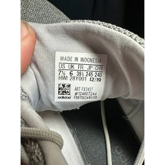 Adidas Grey and White Lace Up Low Top Sneakers 7.5US 6UK Used no box - Picture 6 of 6